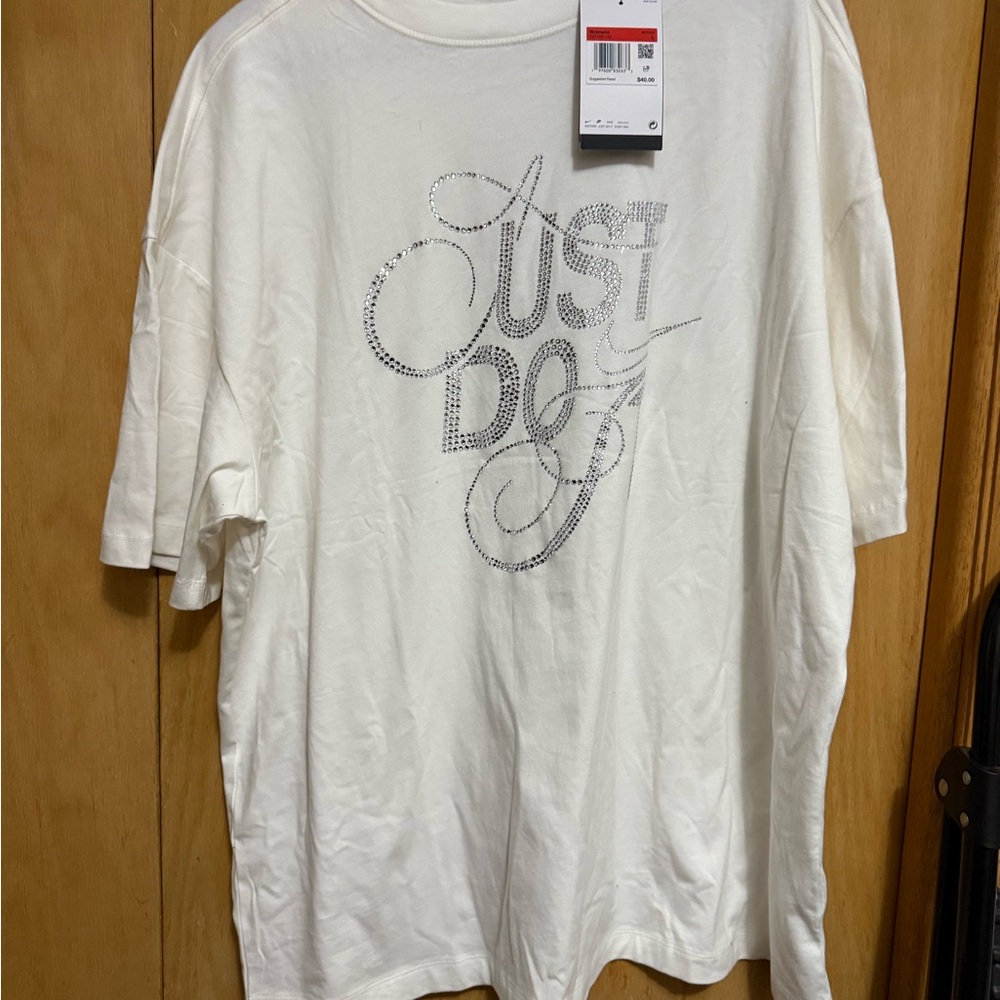 Nike White Just Do It Women's Tee